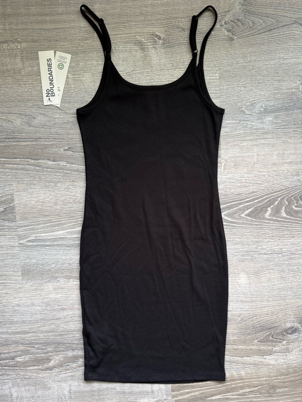 No Boundaries Women’s XXS (00) Black Slim Casual Tank Dress NWT - Picture 4 of 7